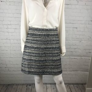 LOFT Metallic Tweed Skirt